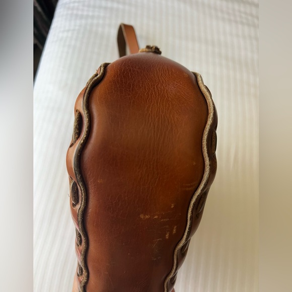 Vintage Leather Western Brown Leather Cowboy Shoulder Bag Purse Hippie Festival - Picture 8 of 11